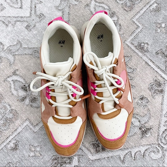 H&M Shoes - H&M Pink and White Sneakers